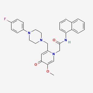 2-(2-((4-(4-fluorophenyl)piperazin-1-yl)methyl)-5-methoxy-4-oxopyridin-1(4H)-yl)-N-(naphthalen-1-yl)acetamide