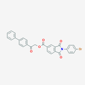 molecular formula C29H18BrNO5 B341318 2-[1,1'-Biphenyl]-4-yl-2-oxoethyl 2-(4-bromophenyl)-1,3-dioxo-5-isoindolinecarboxylate 