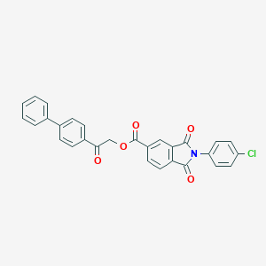 molecular formula C29H18ClNO5 B341319 2-[1,1'-Biphenyl]-4-yl-2-oxoethyl 2-(4-chlorophenyl)-1,3-dioxo-5-isoindolinecarboxylate 