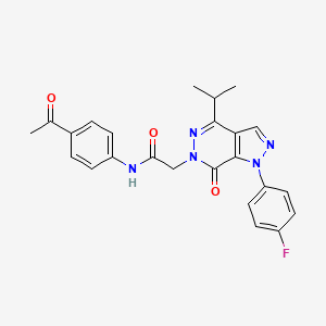 molecular formula C24H22FN5O3 B3413195 N-(4-acetylphenyl)-2-(1-(4-fluorophenyl)-4-isopropyl-7-oxo-1H-pyrazolo[3,4-d]pyridazin-6(7H)-yl)acetamide CAS No. 946204-25-7