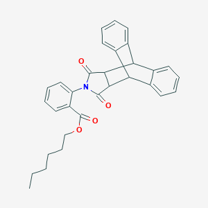Hexyl 2-(16,18-dioxo-17-azapentacyclo[6.6.5.0~2,7~.0~9,14~.0~15,19~]nonadeca-2,4,6,9,11,13-hexaen-17-yl)benzoate (non-preferred name)