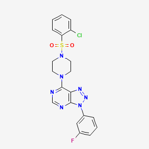 1-(2-chlorobenzenesulfonyl)-4-[3-(3-fluorophenyl)-3H-[1,2,3]triazolo[4,5-d]pyrimidin-7-yl]piperazine