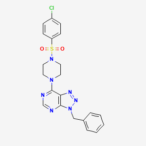 molecular formula C21H20ClN7O2S B3413267 1-{3-benzyl-3H-[1,2,3]triazolo[4,5-d]pyrimidin-7-yl}-4-(4-chlorobenzenesulfonyl)piperazine CAS No. 946207-29-0
