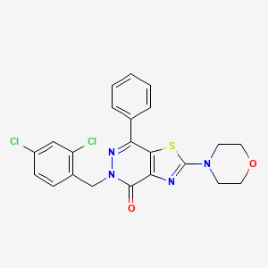 molecular formula C22H18Cl2N4O2S B3413281 5-(2,4-dichlorobenzyl)-2-morpholino-7-phenylthiazolo[4,5-d]pyridazin-4(5H)-one CAS No. 946209-50-3