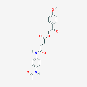 molecular formula C21H22N2O6 B341330 2-(4-Methoxyphenyl)-2-oxoethyl 4-[4-(acetylamino)anilino]-4-oxobutanoate 