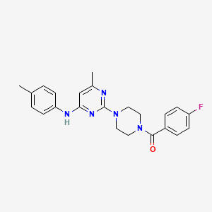 2-[4-(4-fluorobenzoyl)piperazin-1-yl]-6-methyl-N-(4-methylphenyl)pyrimidin-4-amine