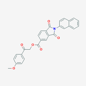 molecular formula C28H19NO6 B341334 2-(4-Methoxyphenyl)-2-oxoethyl 2-(2-naphthyl)-1,3-dioxo-5-isoindolinecarboxylate 