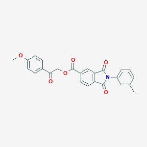 molecular formula C25H19NO6 B341335 2-(4-Methoxyphenyl)-2-oxoethyl 2-(3-methylphenyl)-1,3-dioxo-5-isoindolinecarboxylate 