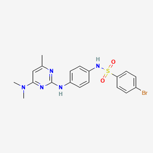 molecular formula C19H20BrN5O2S B3413363 4-bromo-N-(4-((4-(dimethylamino)-6-methylpyrimidin-2-yl)amino)phenyl)benzenesulfonamide CAS No. 946220-78-6