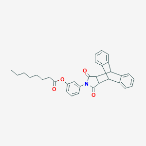 molecular formula C32H31NO4 B341340 [3-(16,18-Dioxo-17-azapentacyclo[6.6.5.02,7.09,14.015,19]nonadeca-2,4,6,9,11,13-hexaen-17-yl)phenyl] octanoate 