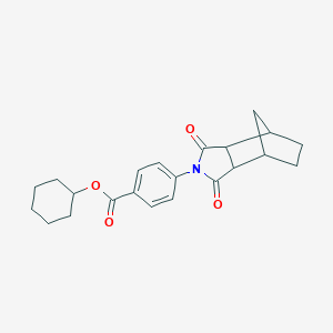 molecular formula C22H25NO4 B341342 cyclohexyl 4-(1,3-dioxooctahydro-2H-4,7-methanoisoindol-2-yl)benzoate 