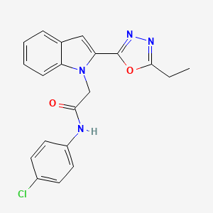 N-(4-chlorophenyl)-2-[2-(5-ethyl-1,3,4-oxadiazol-2-yl)-1H-indol-1-yl]acetamide
