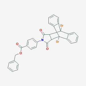 molecular formula C32H21Br2NO4 B341346 Benzyl 4-(1,8-dibromo-16,18-dioxo-17-azapentacyclo[6.6.5.0~2,7~.0~9,14~.0~15,19~]nonadeca-2,4,6,9,11,13-hexaen-17-yl)benzoate (non-preferred name) 