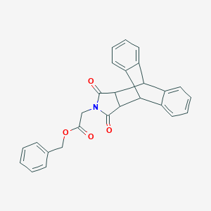 molecular formula C27H21NO4 B341347 Benzyl (16,18-dioxo-17-azapentacyclo[6.6.5.0~2,7~.0~9,14~.0~15,19~]nonadeca-2,4,6,9,11,13-hexaen-17-yl)acetate (non-preferred name) 
