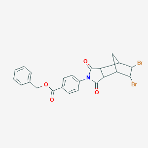 molecular formula C23H19Br2NO4 B341353 benzyl 4-(5,6-dibromo-1,3-dioxooctahydro-2H-4,7-methanoisoindol-2-yl)benzoate 