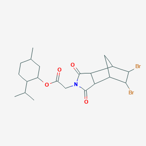 5-methyl-2-(propan-2-yl)cyclohexyl (5,6-dibromo-1,3-dioxooctahydro-2H-4,7-methanoisoindol-2-yl)acetate