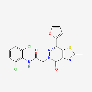 N-(2,6-dichlorophenyl)-2-(7-(furan-2-yl)-2-methyl-4-oxothiazolo[4,5-d]pyridazin-5(4H)-yl)acetamide