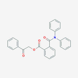 molecular formula C28H21NO4 B341360 2-Oxo-2-phenylethyl 2-(diphenylcarbamoyl)benzoate 