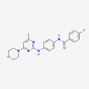4-fluoro-N-(4-((4-methyl-6-morpholinopyrimidin-2-yl)amino)phenyl)benzamide