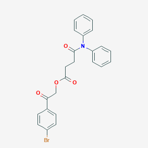 molecular formula C24H20BrNO4 B341363 2-(4-Bromophenyl)-2-oxoethyl 4-(diphenylamino)-4-oxobutanoate 