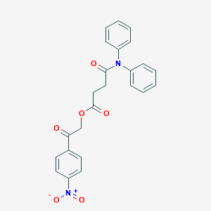 molecular formula C24H20N2O6 B341364 2-(4-Nitrophenyl)-2-oxoethyl 4-(diphenylamino)-4-oxobutanoate 