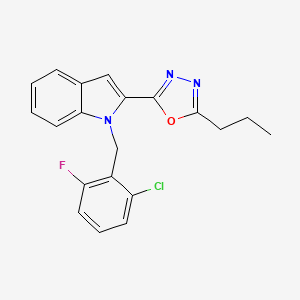 1-(2-chloro-6-fluorobenzyl)-2-(5-propyl-1,3,4-oxadiazol-2-yl)-1H-indole