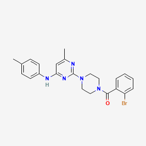 molecular formula C23H24BrN5O B3413671 2-[4-(2-bromobenzoyl)piperazin-1-yl]-6-methyl-N-(4-methylphenyl)pyrimidin-4-amine CAS No. 946258-11-3