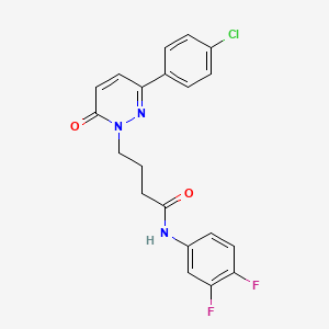 molecular formula C20H16ClF2N3O2 B3413751 4-(3-(4-chlorophenyl)-6-oxopyridazin-1(6H)-yl)-N-(3,4-difluorophenyl)butanamide CAS No. 946266-03-1