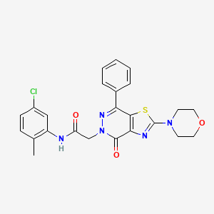 molecular formula C24H22ClN5O3S B3413759 N-(5-chloro-2-methylphenyl)-2-(2-morpholino-4-oxo-7-phenylthiazolo[4,5-d]pyridazin-5(4H)-yl)acetamide CAS No. 946268-19-5