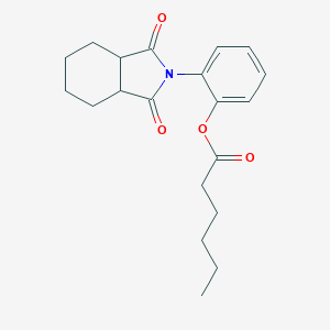 molecular formula C20H25NO4 B341376 2-(1,3-dioxooctahydro-2H-isoindol-2-yl)phenyl hexanoate 