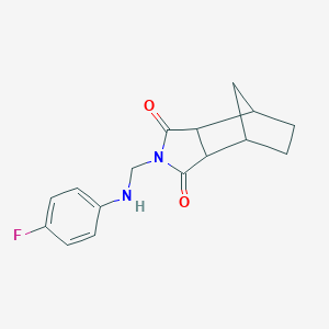 molecular formula C16H17FN2O2 B341381 2-{[(4-fluorophenyl)amino]methyl}hexahydro-1H-4,7-methanoisoindole-1,3(2H)-dione 