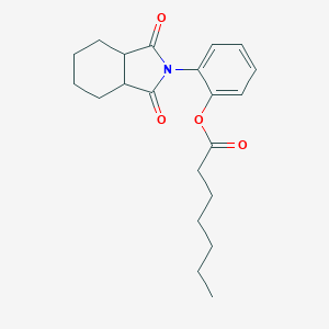 molecular formula C21H27NO4 B341383 2-(1,3-dioxooctahydro-2H-isoindol-2-yl)phenyl heptanoate 