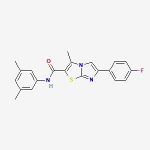 molecular formula C21H18FN3OS B3413878 N-(3,5-dimethylphenyl)-6-(4-fluorophenyl)-3-methylimidazo[2,1-b][1,3]thiazole-2-carboxamide CAS No. 946275-58-7