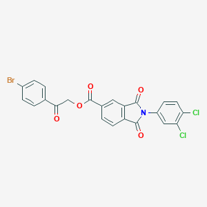 molecular formula C23H12BrCl2NO5 B341399 2-(4-Bromophenyl)-2-oxoethyl 2-(3,4-dichlorophenyl)-1,3-dioxo-5-isoindolinecarboxylate 