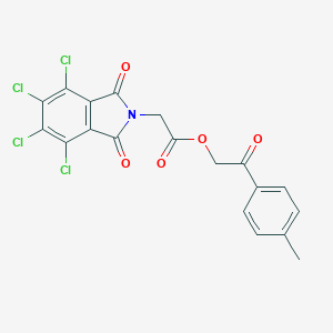 molecular formula C19H11Cl4NO5 B341402 2-(4-methylphenyl)-2-oxoethyl (4,5,6,7-tetrachloro-1,3-dioxo-1,3-dihydro-2H-isoindol-2-yl)acetate 