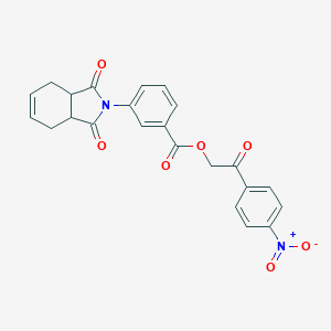 molecular formula C23H18N2O7 B341403 2-(4-nitrophenyl)-2-oxoethyl 3-(1,3-dioxo-1,3,3a,4,7,7a-hexahydro-2H-isoindol-2-yl)benzoate 