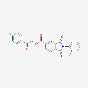 molecular formula C25H19NO5 B341404 2-(4-Methylphenyl)-2-oxoethyl 2-(2-methylphenyl)-1,3-dioxo-5-isoindolinecarboxylate 