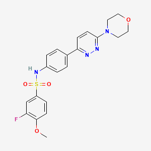 B3414041 3-fluoro-4-methoxy-N-(4-(6-morpholinopyridazin-3-yl)phenyl)benzenesulfonamide CAS No. 946287-40-7
