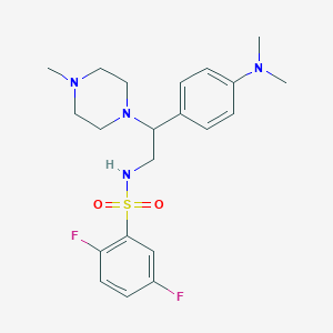 molecular formula C21H28F2N4O2S B3414057 N-(2-(4-(dimethylamino)phenyl)-2-(4-methylpiperazin-1-yl)ethyl)-2,5-difluorobenzenesulfonamide CAS No. 946288-03-5
