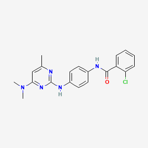 2-chloro-N-(4-{[4-(dimethylamino)-6-methylpyrimidin-2-yl]amino}phenyl)benzamide