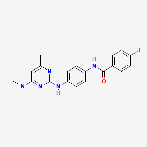 N-(4-{[4-(dimethylamino)-6-methylpyrimidin-2-yl]amino}phenyl)-4-iodobenzamide
