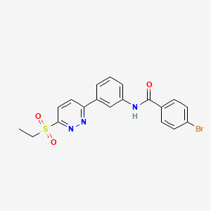 molecular formula C19H16BrN3O3S B3414120 4-bromo-N-(3-(6-(ethylsulfonyl)pyridazin-3-yl)phenyl)benzamide CAS No. 946303-76-0