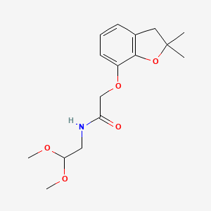 molecular formula C16H23NO5 B3414147 N-(2,2-dimethoxyethyl)-2-[(2,2-dimethyl-2,3-dihydro-1-benzofuran-7-yl)oxy]acetamide CAS No. 946305-98-2