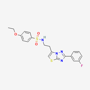4-ethoxy-N-(2-(2-(3-fluorophenyl)thiazolo[3,2-b][1,2,4]triazol-6-yl)ethyl)benzenesulfonamide