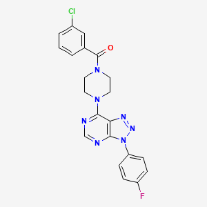 (3-chlorophenyl)(4-(3-(4-fluorophenyl)-3H-[1,2,3]triazolo[4,5-d]pyrimidin-7-yl)piperazin-1-yl)methanone