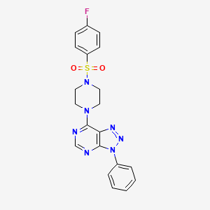 molecular formula C20H18FN7O2S B3414243 1-(4-fluorobenzenesulfonyl)-4-{3-phenyl-3H-[1,2,3]triazolo[4,5-d]pyrimidin-7-yl}piperazine CAS No. 946315-02-2
