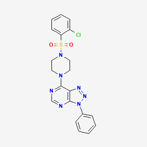 molecular formula C20H18ClN7O2S B3414251 1-(2-chlorobenzenesulfonyl)-4-{3-phenyl-3H-[1,2,3]triazolo[4,5-d]pyrimidin-7-yl}piperazine CAS No. 946315-11-3