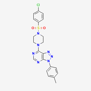 molecular formula C21H20ClN7O2S B3414254 1-(4-chlorobenzenesulfonyl)-4-[3-(4-methylphenyl)-3H-[1,2,3]triazolo[4,5-d]pyrimidin-7-yl]piperazine CAS No. 946315-22-6