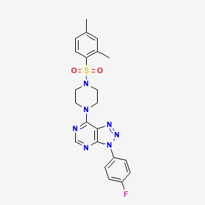 molecular formula C22H22FN7O2S B3414264 1-(2,4-dimethylbenzenesulfonyl)-4-[3-(4-fluorophenyl)-3H-[1,2,3]triazolo[4,5-d]pyrimidin-7-yl]piperazine CAS No. 946315-58-8