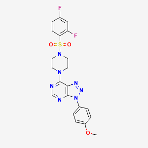 molecular formula C21H19F2N7O3S B3414271 1-(2,4-difluorobenzenesulfonyl)-4-[3-(4-methoxyphenyl)-3H-[1,2,3]triazolo[4,5-d]pyrimidin-7-yl]piperazine CAS No. 946315-96-4